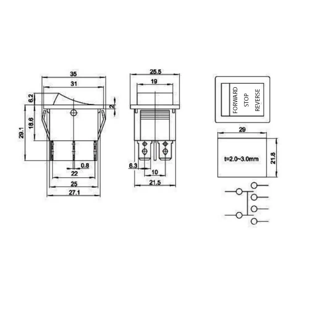 Schakelaar forward stop reverse - Afbeelding 5