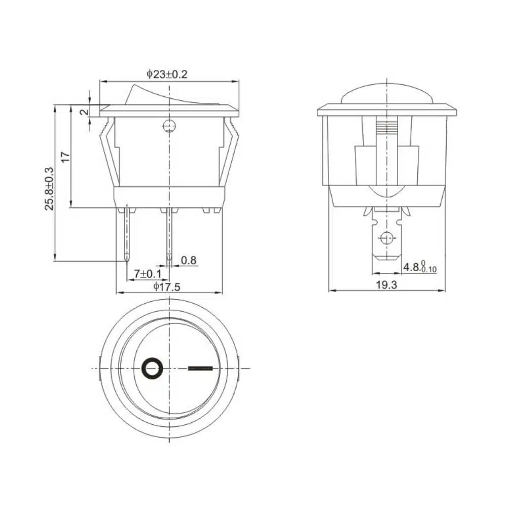 Schakelaar transparant rood rond aan uit - Afbeelding 5