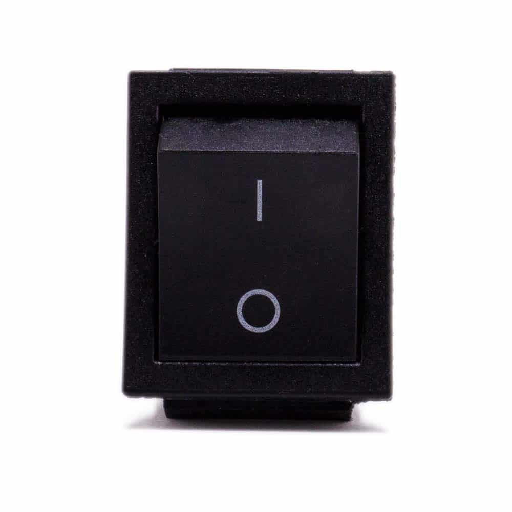 Schakelaar aan uit zwart 31mm x 25mm - Afbeelding 2