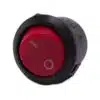 Schakelaar aan uit rood rond