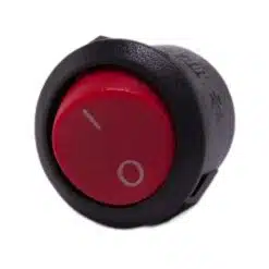 Schakelaar aan uit rood rond