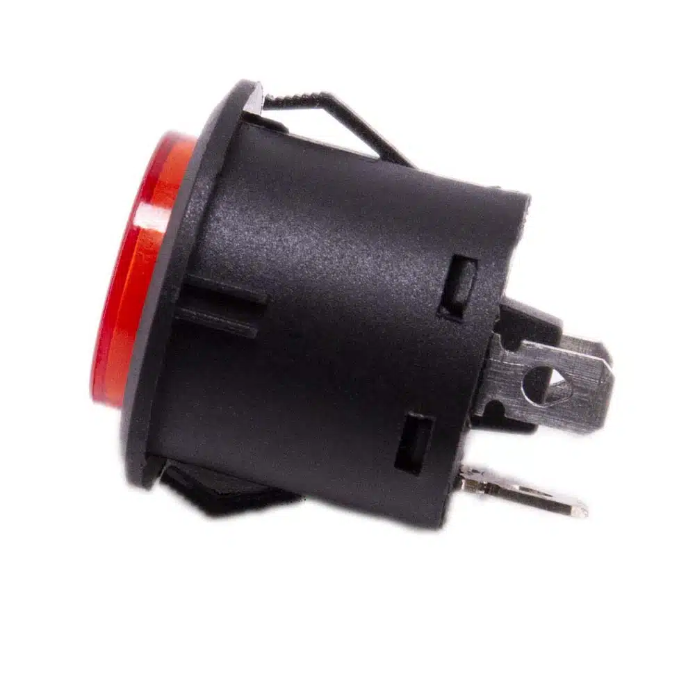 Drukknop aan uit rond met LED rood 26mm - Afbeelding 3