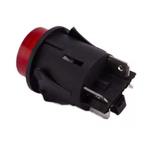 Drukknop aan uit met LED rood 28mm - Afbeelding 2