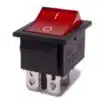 Schakelaar Aan uit 31mm X 25mm rood transparant