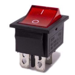 Schakelaar Aan uit 31mm X 25mm rood transparant