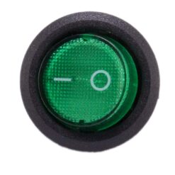 Schakelaar aan uit groen rond met LED - Afbeelding 2
