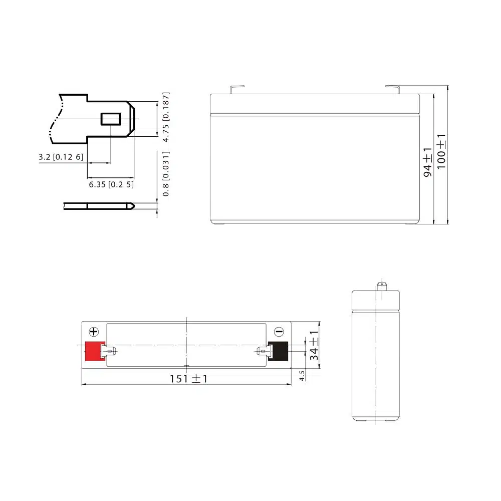 Ultracell 6 Volt 7Ah - Afbeelding 2