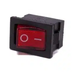 Schakelaar aan uit rood transparant 21mm x 15mm