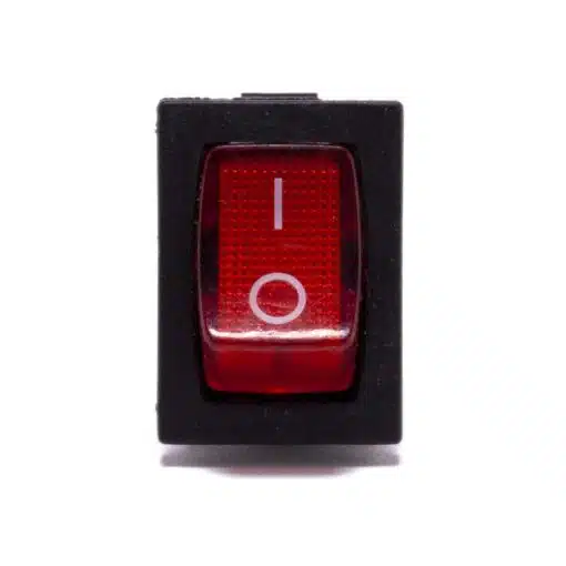 Schakelaar aan uit rood transparant 21mm x 15mm - Afbeelding 2