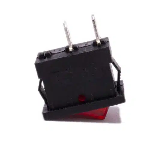 Schakelaar aan uit rood transparant 21mm x 15mm - Afbeelding 3