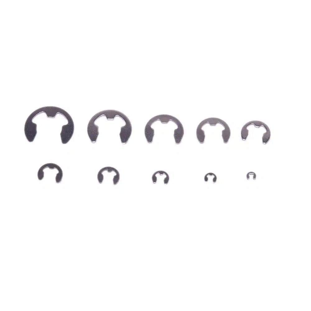 E-clip set 120 stuks 1.5mm t/m 10mm RVS - Afbeelding 3