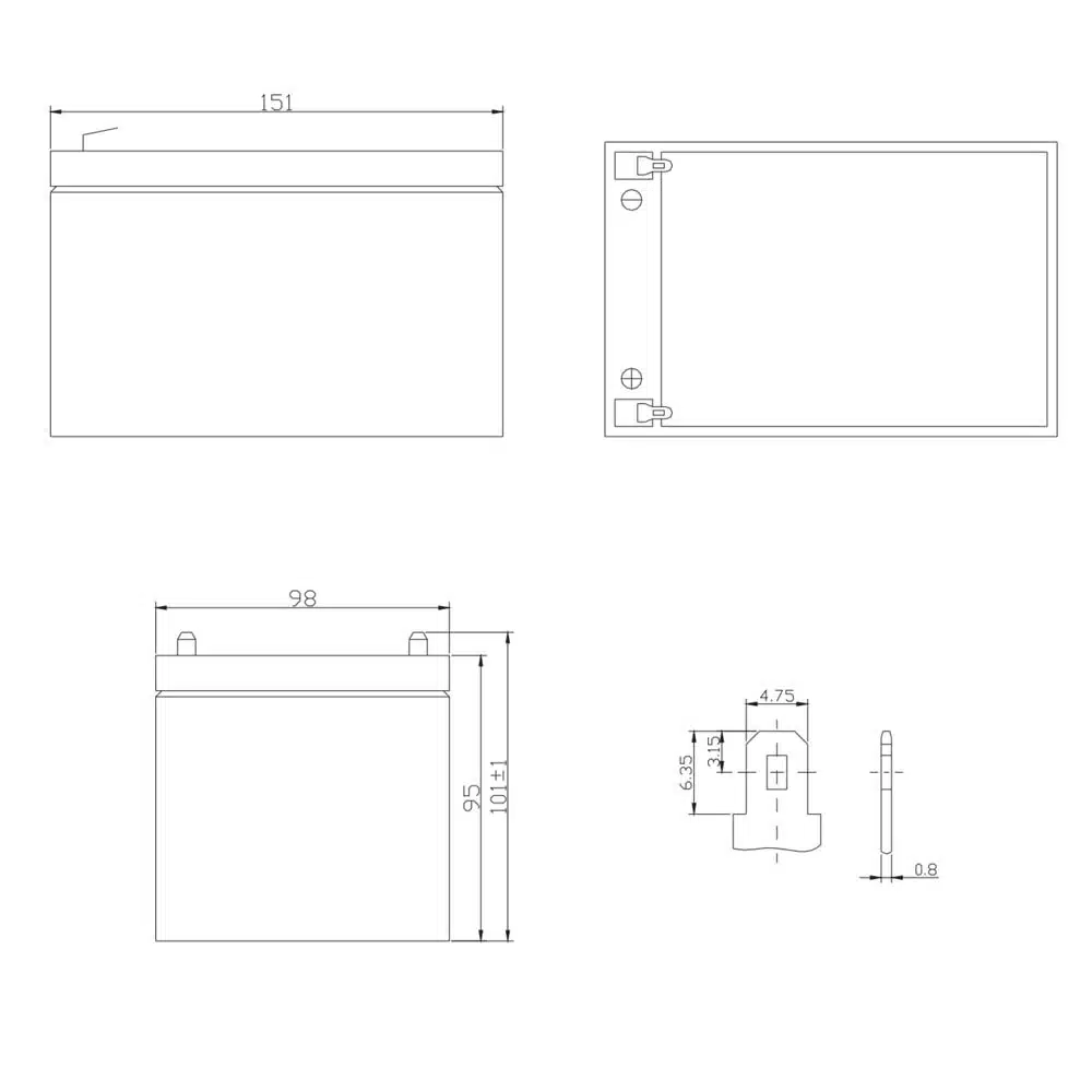 VMF-Battery 12 Volt 12Ah - Gratis verzending! - Afbeelding 2