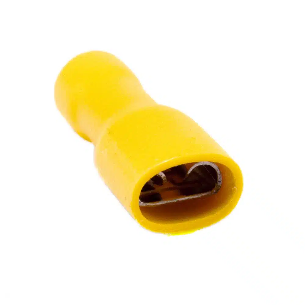 AMP 6.3mm stekkers female geel (20 stuks) - Afbeelding 2