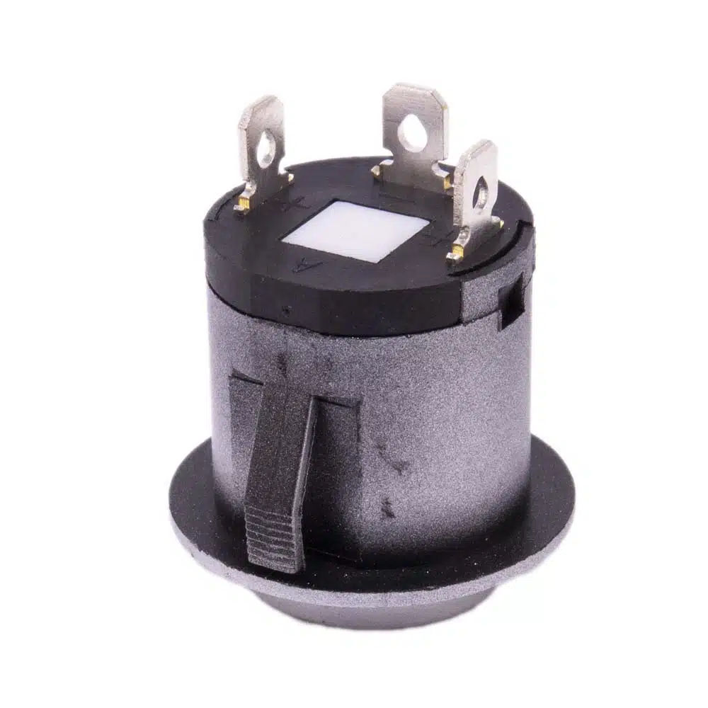Drukknop 28mm aan uit zilver rond met LED - Afbeelding 4