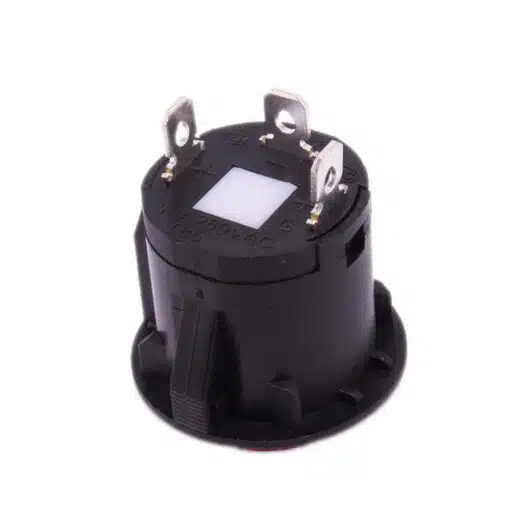 Drukknop 28mm aan uit rood rond met LED - Afbeelding 4