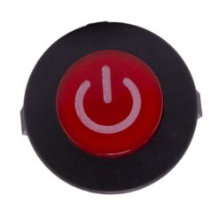 Drukknop 28mm aan uit rood rond met LED - Afbeelding 2