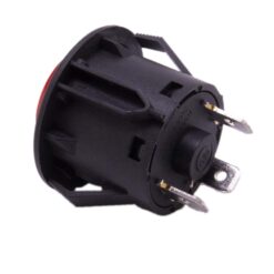 Drukknop 28mm aan uit rood rond met LED - Afbeelding 3