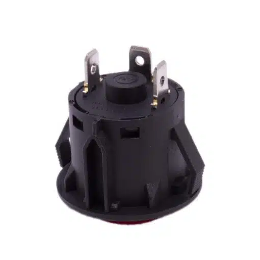 Drukknop 28mm aan uit rood rond met LED - Afbeelding 4