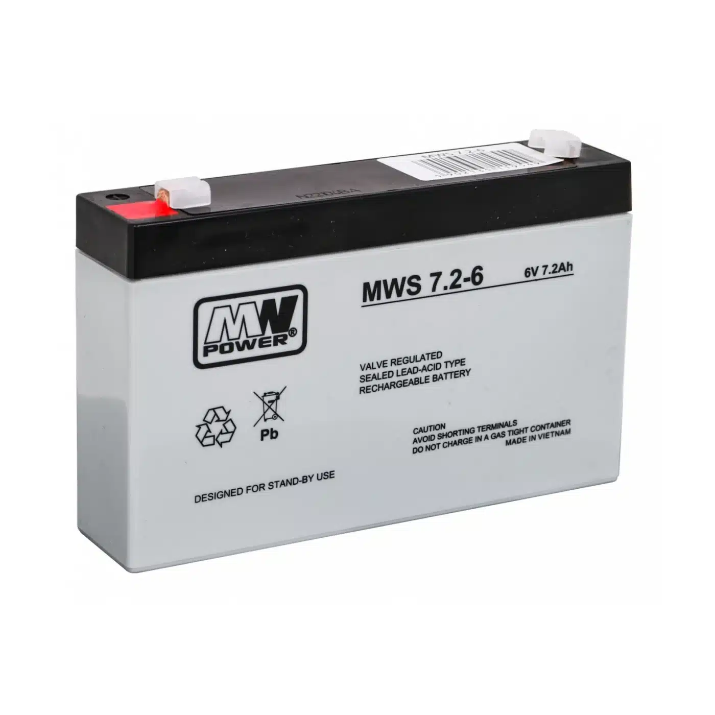 6V 7.2Ah AGM Accu voor Elektrische Kinderauto – MWS 7.2-6